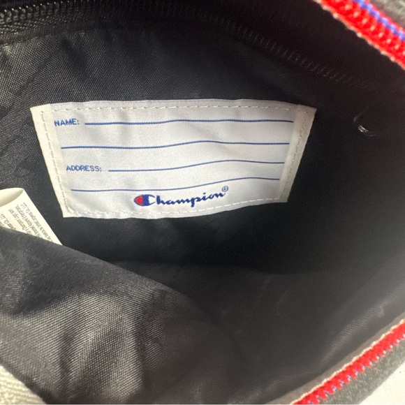 Champion Dark Gray Belt Bag with Blue and Red Details - Picture 7 of 7